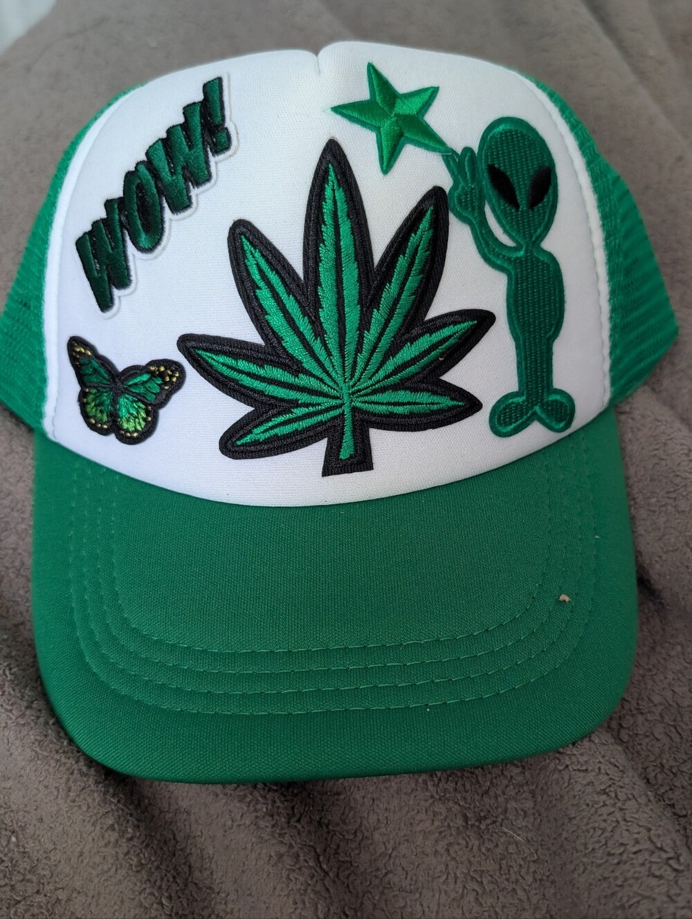 Weed/ Alien Trucker Hat